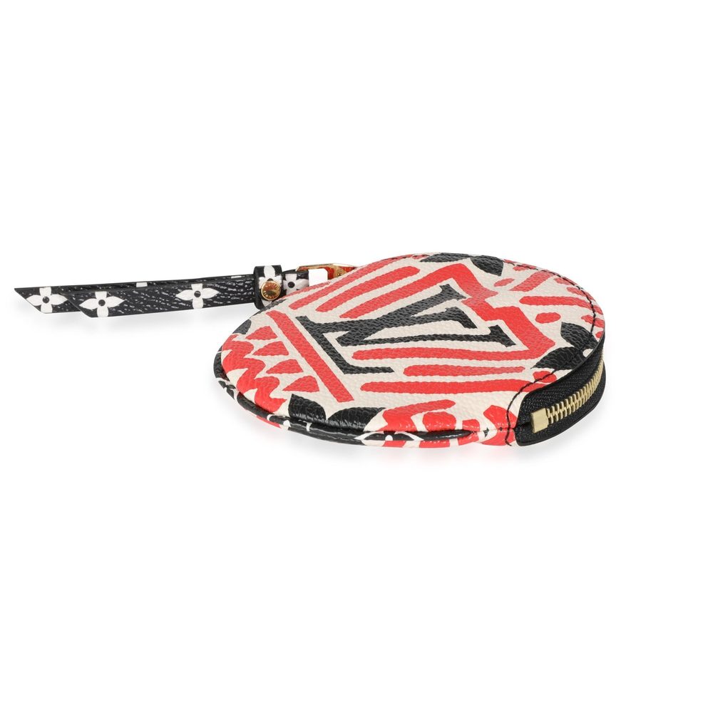 Louis Vuitton Cream & Red Monogram Giant Crafty Round Coin Purse - Picture 4 of 5